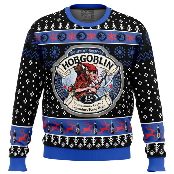 Wychwood Brewery Hobgoblin Gifts For Family Holiday Christmas Ugly Sweater