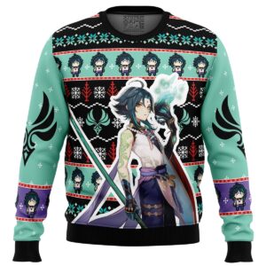 Xiao Genshin Impact Gifts For Family Holiday Christmas Ugly Sweater