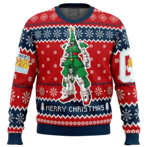 Xmas Tree Gundam Gifts For Family Holiday Christmas Ugly Sweater