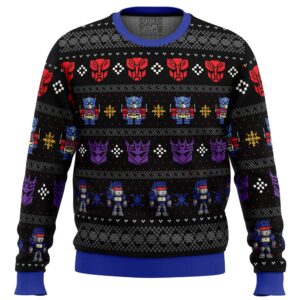 Xmas in Disguise Transformers Gifts For Family Holiday Christmas Ugly Sweater