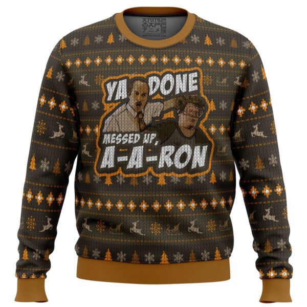 Ya Done Messed Up Aaron Key And Peele Gifts For Family Holiday Christmas Ugly Sweater