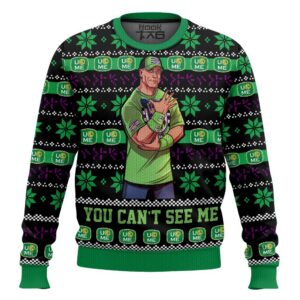 You Can’t See Me John Cena Best Holiday Christmas Ugly Sweater Gifts For Family