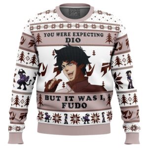 You Were Expecting Dio But It Was I Fudo Devilman Crybaby Gifts For Family Holiday Christmas Ugly Sweater