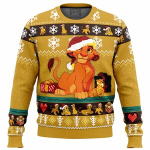 Young Simba The Lion King Gifts For Family Holiday Christmas Ugly Sweater