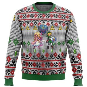 Zelda and Link Gifts For Family Holiday Christmas Ugly Sweater