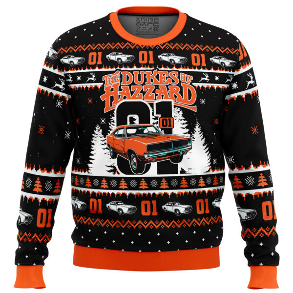 Zero One The Duke of Hazzard Gifts For Family Holiday Christmas Ugly Sweater