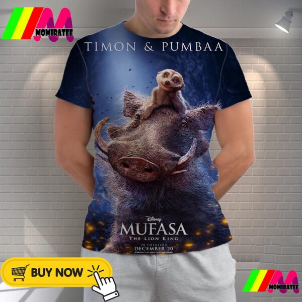 Billy Eichner And Seth Rogen As Timon And Pumbaa In Mufasa The Lion King Of Disney Release December 20th 2024 All Over Print Shirt