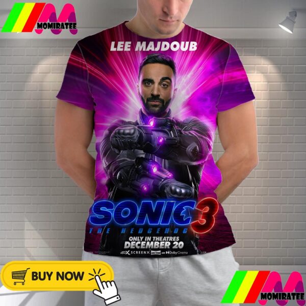 Lee Majdoub As Agent Stone In Sonic The Hedgehog 3 Official Poster Release December 20th 2024 All Over Print Shirt