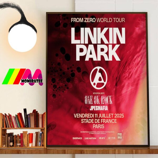 Linkin Park From Zero World Tour 2025 At Stade De France Paris Start On July 11st 2025 Wall Decorations Poster Canvas