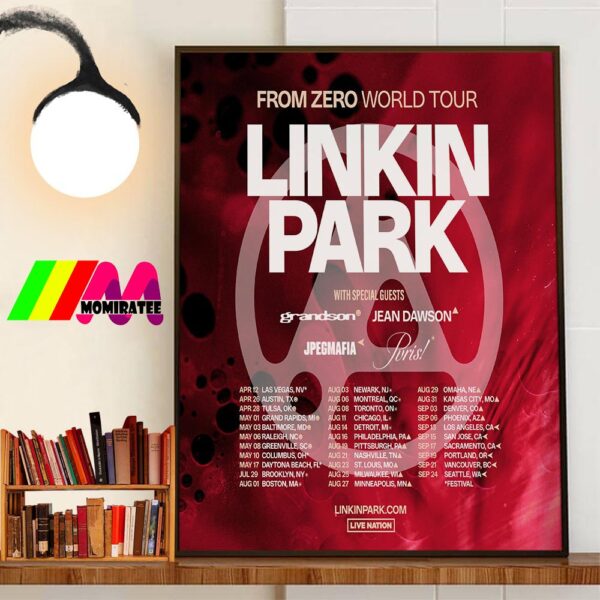 Linkin Park From Zero World Tour 2025 Shows In The US And Canada Start On April 12nd 2025 Wall Decorations Poster Canvas