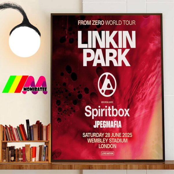 Linkin Park From Zero World Tour 2025 With Special Guests Spiritbox Jpegmafia At Wembley Stadium London Start On June 28th 2025 Wall Decorations Poster Canvas