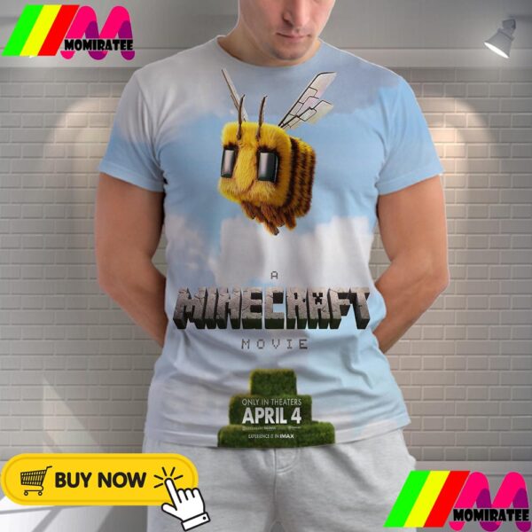 Official Poster A Minecraft Movie Only In Theaters April 4th 2025 All Over Print Shirt