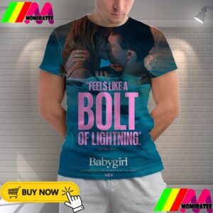 Official Poster Babygirl Feels Like A Bolt Of Lightning All Over Print Shirt