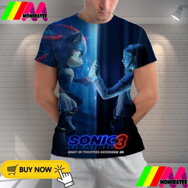 Shadow And Maria In Sonic The Hedgehog 3 Official Poster Release December 20th 2024 All Over Print Shirt