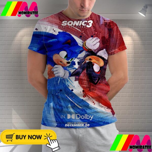 Sonic The Hedgehog 3 Official Dolby Cinema Poster Release December 20th 2024 All Over Print Shirt