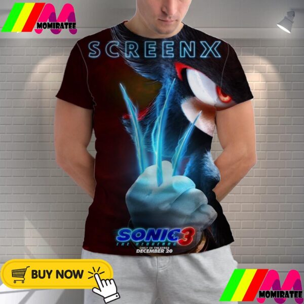 Sonic The Hedgehog 3 Official ScreenX Poster Release December 20th 2024 All Over Print Shirt