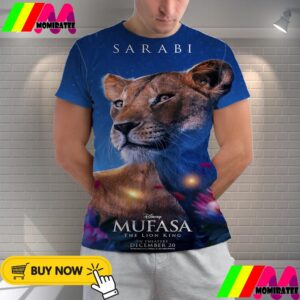 Tiffany Boone As Sarabi In Mufasa The Lion King Of Disney Release December 20th 2024 All Over Print Shirt